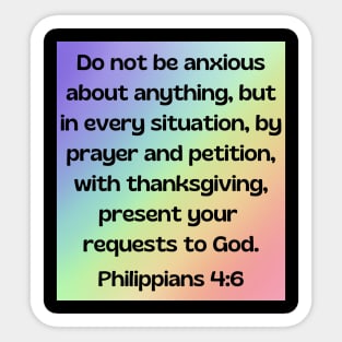 Bible Verse Philippians 4:6 Sticker